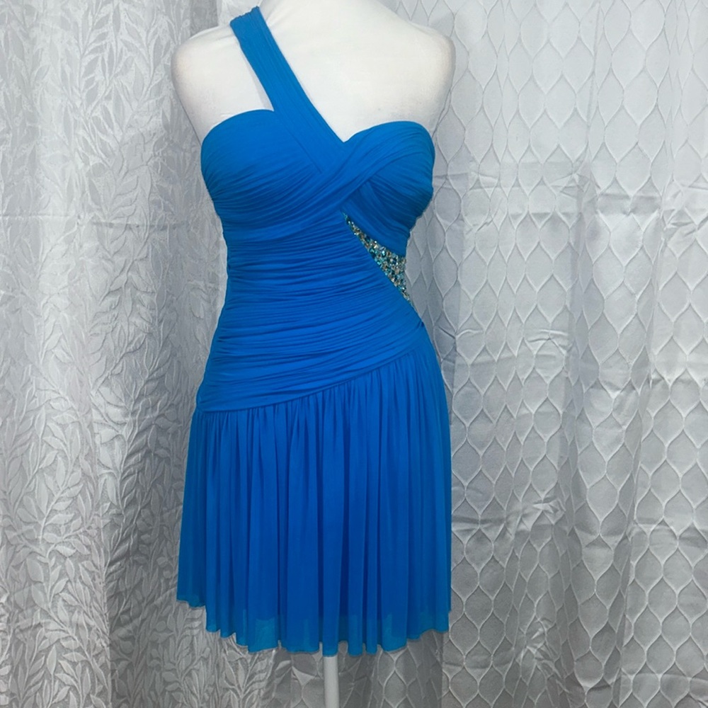 light baby blue coctail dance performace dress